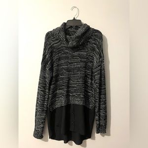 AQUA Knitted Turtleneck Sweater/Black/XS